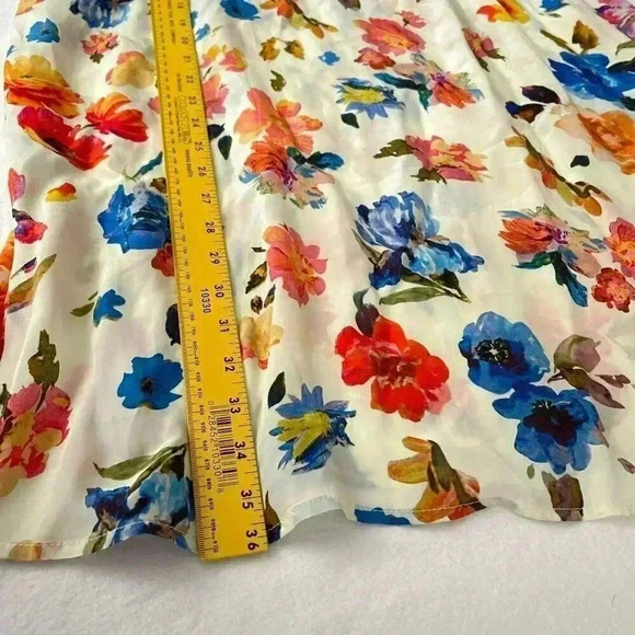 Slip Dress Tolani XL Spaghetti Strap Shift Floral Satin Above Knee Cupro Y2K Fai - Picture 9 of 11